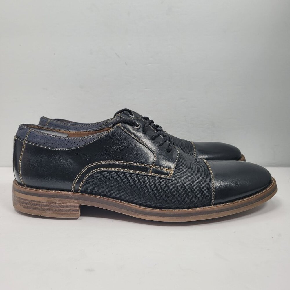 Chaps Daywear Men's Black Leather Oxford Shoes US Size 10.5